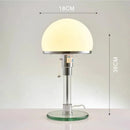 Axyaa White Glass Table Lamp - Nordic Bedroom Bedside Light