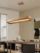 Axyaa Rectangle Pendant Lights: Minimalist Wabi Sabi Style for Dining Room, Coffee House, Bar