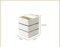 Axyaa Rotating Desk Organizer for Student Dorm Storage, Transparent Multi-Layer Stationery Box