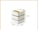 Axyaa Rotating Desk Organizer for Student Dorm Storage, Transparent Multi-Layer Stationery Box