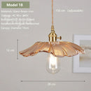 Axyaa Amber Glass Pendant Light Brass Vintage Adjustable Hanging Lamp