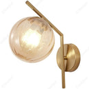 Axyaa Glass Sphere LED Wall Lamp Minimalist Bedroom Living Room Decor Lighting