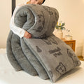 Axyaa Plush Cartoon Bear Blanket: Soft Warm Queen Comforter, Fluffy Fleece Winter Bedding