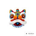 Axyaa 3D Lion Embroidery Velvet Tufted Cushion Pillow for Sofa, Home Decor