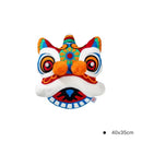 Axyaa 3D Lion Embroidery Velvet Tufted Cushion Pillow for Sofa, Home Decor