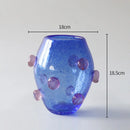 Axyaa Glass Vase Hydroponics Desk Decoration Artificial Flower Vase Aesthetic Room Decor
