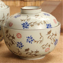 Axya Ceramic Soup and Noodle Bowl Set with Hand-Painted Designs