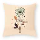 Axyaa Flower Print Sofa Pillow Cover for Decor, Car Seat, and Cute Decor Display
