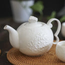 Axyaa European Relief Ceramic Tea Set for Afternoon Tea and Home Décor