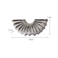 Axyaa Conch Ceramic Vase with Artificial Flowers: Modern Home Desk Decor