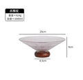 Axyaa Crystal Fruit Tray Living Room Candy Plate Snack Tray Glass Fruit Basin