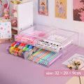 Axyaa Acrylic Stationery Drawer Organizer Watercolor Pen Holder Multi-Layer Storage Rack