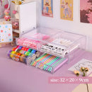 Axyaa Acrylic Stationery Drawer Organizer Watercolor Pen Holder Multi-Layer Storage Rack