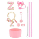 Axyaa 10pc Tumbler Accessory Set: Straw, Cover, Cap, Boot, Stopper, Keychain, Sticker