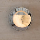 Axyaa Chrome Marble Wall Lamp French Lustre, Elegant Bedroom Dining Room Light
