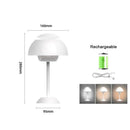 Axyaa Rechargeable Alloy Desk Lamp 3 Speed Adjustment Night Light