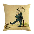 Axyaa Halloween Skull Linen Pillowcase 45*45cm