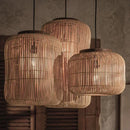 Axyaa Rattan Pendant Lamp: New Retro Handmade Chandelier for Living Room, Bedroom, and Restaurant
