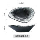 Axyaa Ceramic Sea Stone Flower Plate Set - Japanese Style Tableware