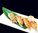 Axya Bamboo Green Leaf Sashimi Sushi Decoration Small Green Leaves Plate Dish Decor Set