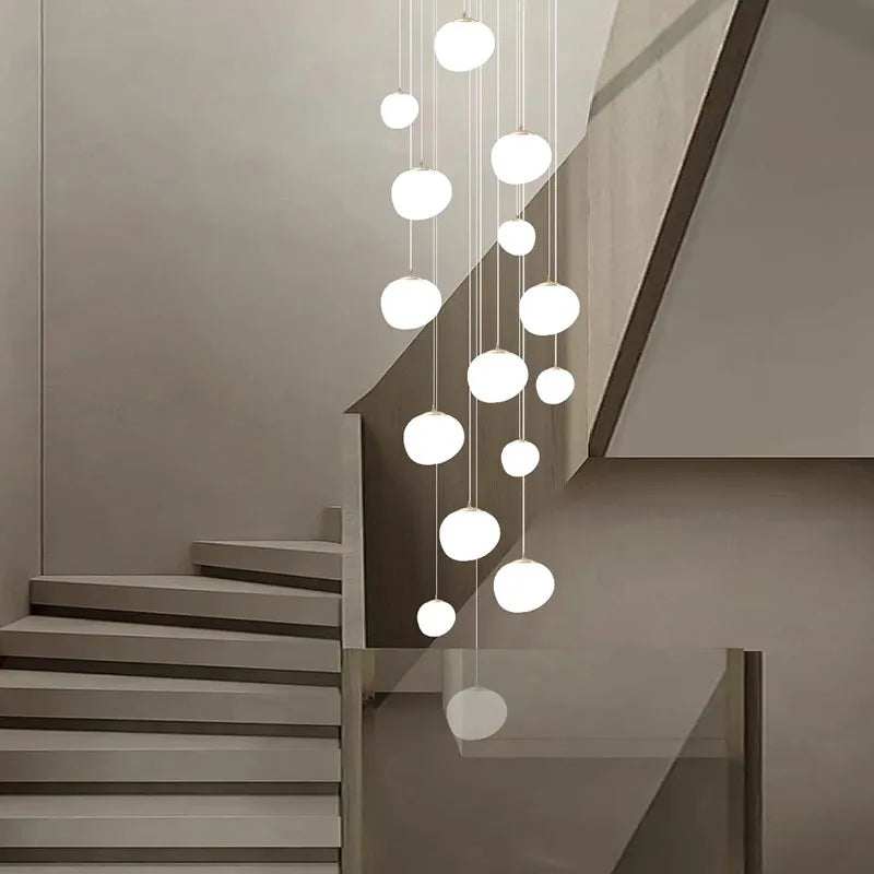 Axyaa Staircase Chandeliers Pendant Light Lamps, Modern Home Decor LED Lights for Living Room