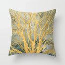 Golden Tree Forest Pillow Case by Axyaa: Car/Home Sofa Bed Decor, 45x45cm Decorative Cushion Cover