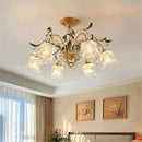 Axyaa Retro Glass Chandelier | Luxury Transparent Pendant Lamp for Home, Hotel, Villa