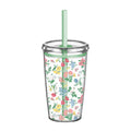 Axyaa Tritan Tumbler Cup with Straw & Lid Transparent Plastic for Cold Beverages