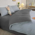 Axyaa Solid Color 4-Piece Bedding Set for Double Bed