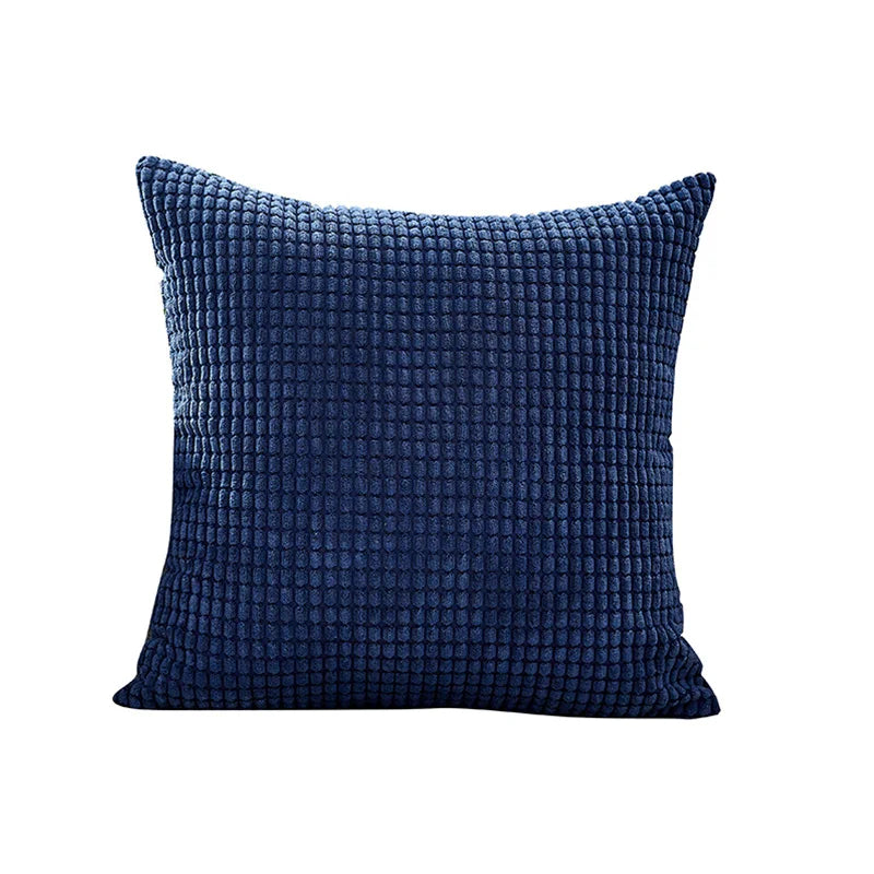Axyaa Velvet Corduroy Pillow Cover 45x45cm: Super-Soft Striped Sofa Cushion for Romantic Home Decor