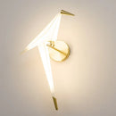 Axyaa Nordic Crane Wall Lamp LED Sconces for Loft Living Room