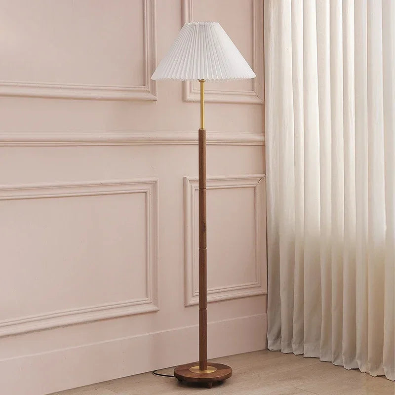 Axyaa Nordic Retro Floor Lamp Golden LED Standing Light for Modern Living Room