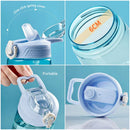 Axyaa Dinosaur Kids Water Bottle with Straw, Portable Plastic Cup - 550ML