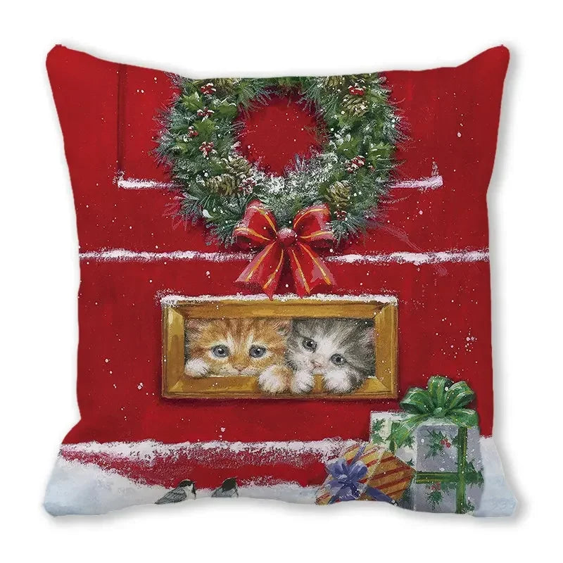 Axyaa Christmas Cat Dog 2023 Pillowcase Snowman Gift Set Decor