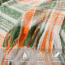 Axyaa Tartan Plaid Mohair Throw Blanket for Cozy Home Decor