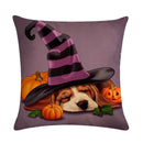 Axyaa Halloween Puppy Linen Pillow Case 45*45cm