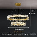Axyaa Crystal LED Chandeliers: Luxury Lighting for Living Dining Kitchen Room