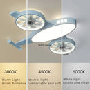 Axyaa Nordic Airplane Fan Light for Kids Room, Modern Ceiling Fixture