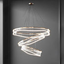 Axyaa Luxury Circular Pendant Chandelier for Elegant Living Room Decor