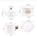Axya Chic Coffee Pot Tea Cup Set Modern Porcelain High-grade Cups Dish Set