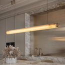 Axyaa Marble LED Pendant Light: Modern Linear Hanging Lamp for Various Spaces