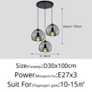 Axyaa Black Glass LED Ceiling Chandelier for Living Room Bedroom Dining Table