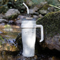 Axyaa Large Capacity Stainless Steel Thermos Bottle with Straw