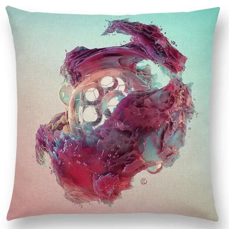 Vivid Axyaa 3D Print Spar Metal Sofa Cushion Cover Suite