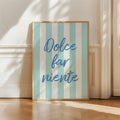 Italian Quote Canvas Print Wall Art Poster by Axyaa for Modern Girly Home Decor