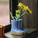 Axyaa Cartoon Boots Flower Pot | Crude Pottery Garden Vase for Floral Arrangements