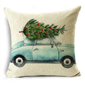 Axyaa Christmas Linen Pillow Cover 45X45CM - Festive Home Decor
