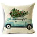 Axyaa Christmas Linen Pillow Cover 45X45CM - Festive Home Decor
