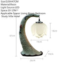 Axyaa Lotus Table Lamp: Chinese Retro Art Decor for Living Room, Bedroom, Study