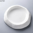 Axya Ceramic Dinner Salad Pasta Sushi Plate Set - Steak Soup Fruit Dessert Bowl